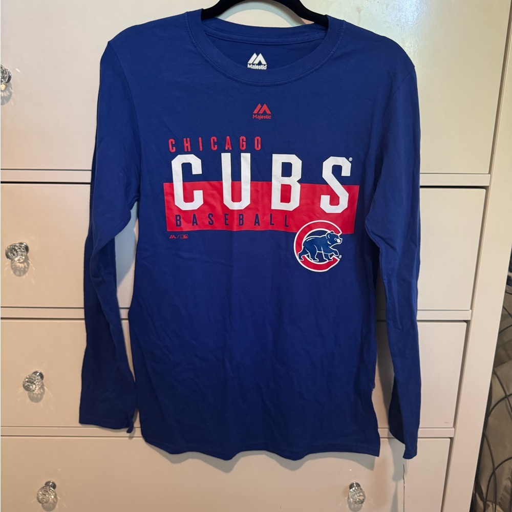 Majestic Blue Chicago Cubs Long Sleeve Tee